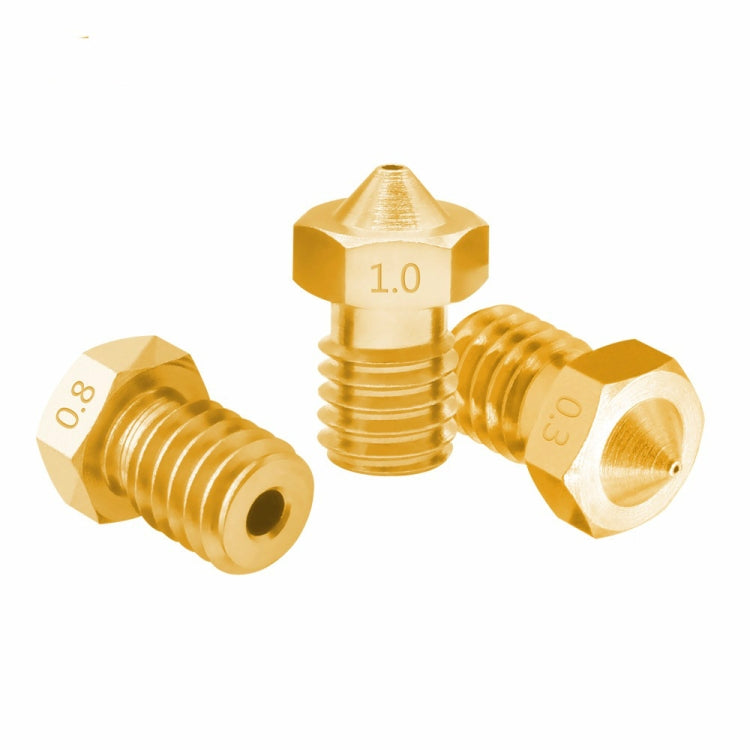 8 PCS Bugatti 3D Printer Accessories E3D-V5 V6 Nozzle M6 Thread Consumables Hot Nozzle, Size:3/0.2mm - Consumer Electronics by buy2fix | Online Shopping UK | buy2fix