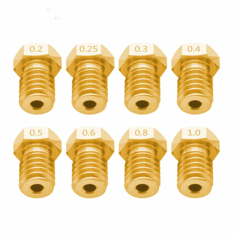 8 PCS Bugatti 3D Printer Accessories E3D-V5 V6 Nozzle M6 Thread Consumables Hot Nozzle, Size:3/1.0mm - Consumer Electronics by buy2fix | Online Shopping UK | buy2fix