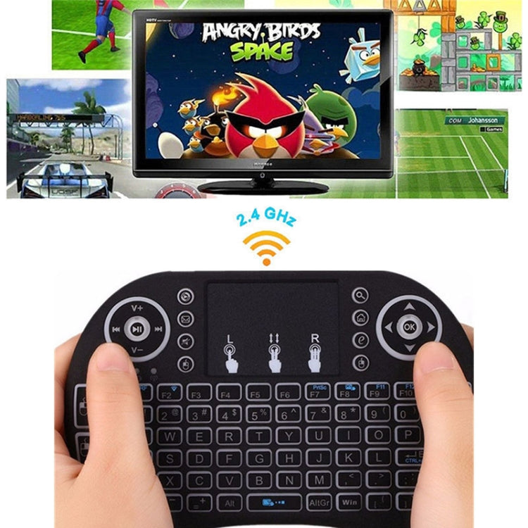 Support Language: Spanish i8 Air Mouse Wireless Keyboard with Touchpad for Android TV Box & Smart TV & PC Tablet & Xbox360 & PS3 & HTPC/IPTV - MINI PC Accessories & Gadgets by buy2fix | Online Shopping UK | buy2fix