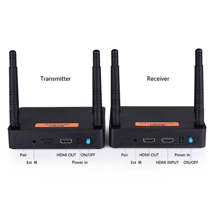 Measy FHD676 Full HD 1080P 3D 5-5.8GHz Wireless HDMI Transmitter (Transmitter + Receiver) Transmission Distance: 200m, Specifications:EU Plug - Set Top Box & Accessories by Measy | Online Shopping UK | buy2fix