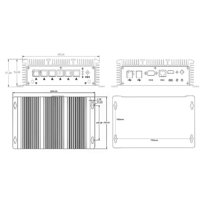 HYSTOU P09-6L Windows / Linux System Mini PC, Intel Celeron 3865U 2 Core 2 Threads up to 1.80GHz, Support mSATA, 8GB RAM DDR3 + 256GB SSD 500GB HDD - Computer & Networking by HYSTOU | Online Shopping UK | buy2fix