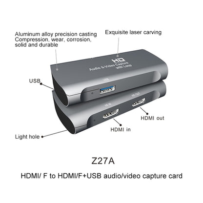 Z27A HDMI Female to HDMI Female USB Video Audio Capture Box - Consumer Electronics by buy2fix | Online Shopping UK | buy2fix