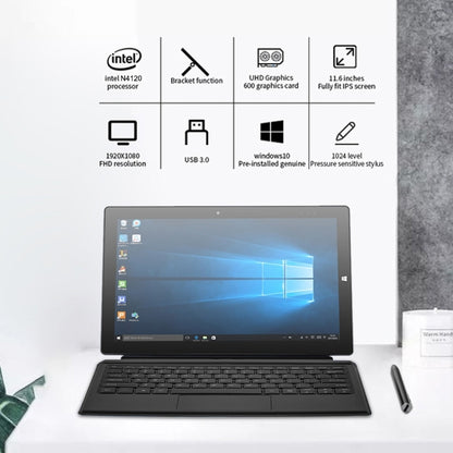 PiPO W11 2 in 1 Tablet PC, 11.6 inch, 8GB+128GB+256GB SSD, Windows 10, Intel Gemini Lake N4120 Quad Core Up to 2.6GHz, with Stylus Pen Not Included Keyboard, Support Dual Band WiFi & Bluetooth & Micro SD Card - PiPO by PiPo | Online Shopping UK | buy2fix
