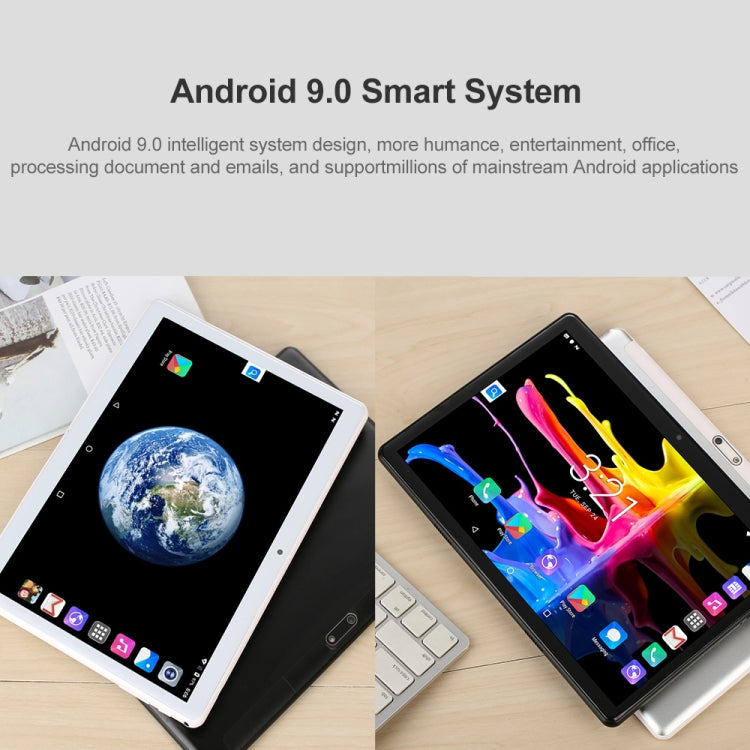 BDF S10 3G Phone Call Tablet PC, 10.1 inch, 2GB+32GB, Android 9.0, MTK8321 Octa Core Cortex-A7, Support Dual SIM & Bluetooth & WiFi & GPS, EU Plug(Silver) - BDF by buy2fix | Online Shopping UK | buy2fix