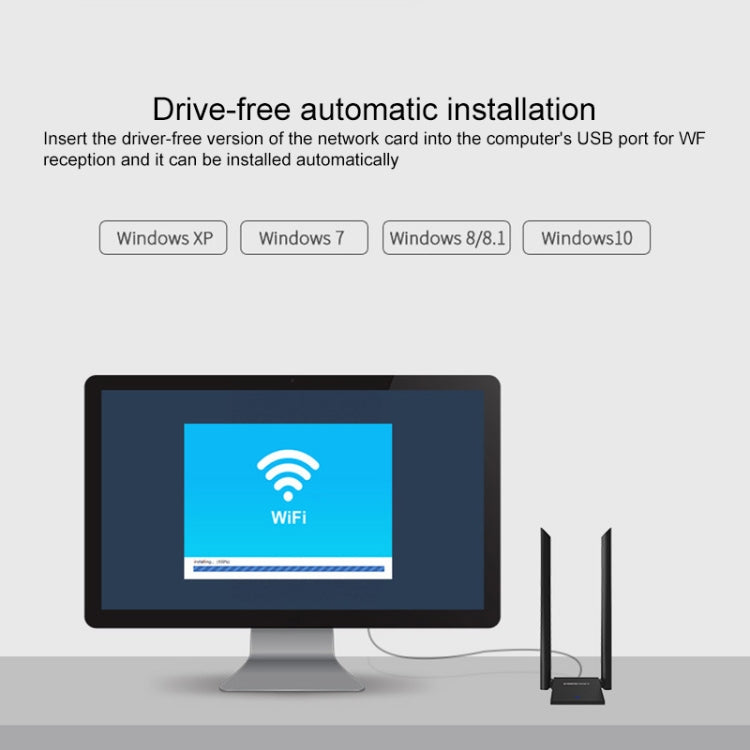 COMFAST CF-WU782ACV2 1300Mbps Dual-band Wifi USB Network Adapter with 2 Antennas - USB Network Adapter by COMFAST | Online Shopping UK | buy2fix