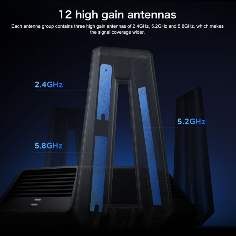 Original Xiaomi AX9000 WiFi Router WiFi6 Enhanced Edition Tri-Band USB3.0 Wireless Mesh Network Game Acceleration Repeater 12 Antennas(Black) - Wireless Routers by Xiaomi | Online Shopping UK | buy2fix