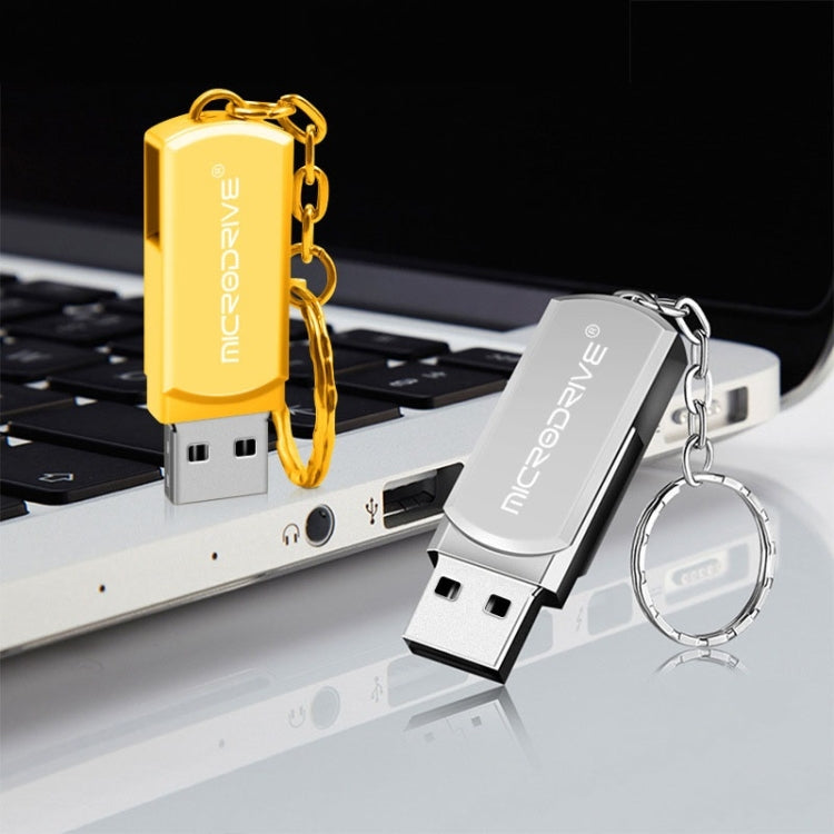 MicroDrive 4GB USB 2.0 Creative Personality Metal U Disk with Hook (Gold) - USB Flash Drives by MicroDrive | Online Shopping UK | buy2fix