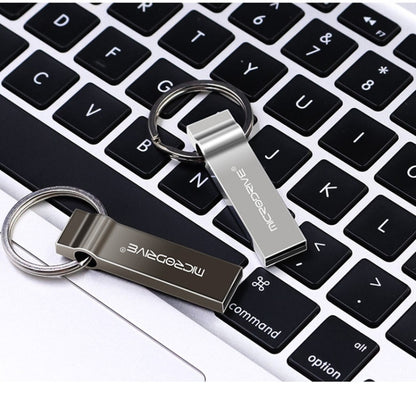 MicroDrive 128GB USB 2.0 Metal Keychain U Disk (Grey) - USB Flash Drives by MicroDrive | Online Shopping UK | buy2fix