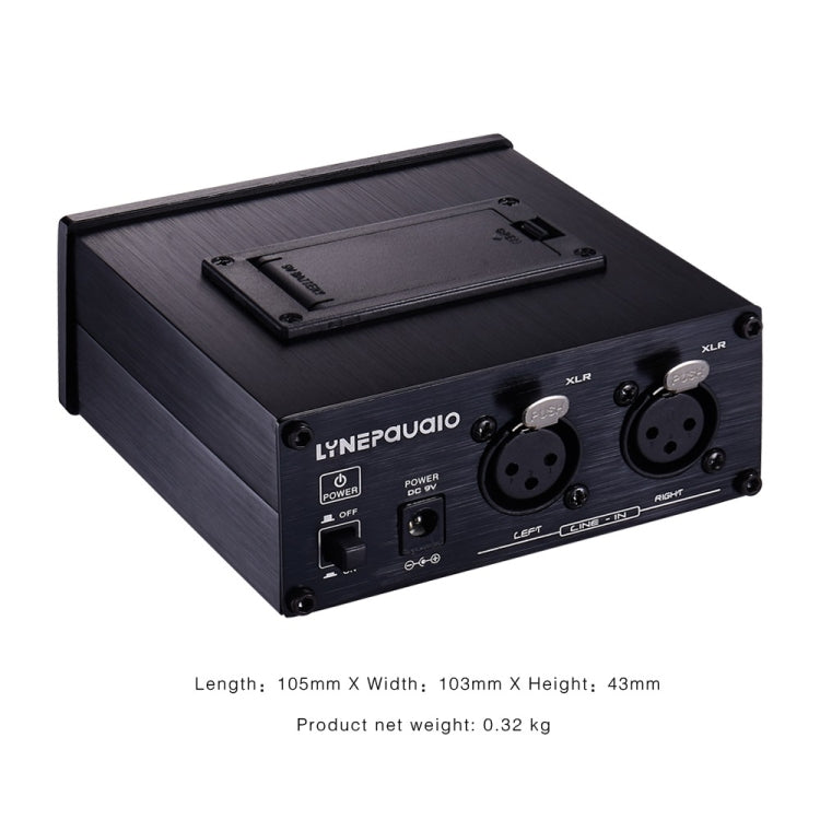 LINEPAUDIO B982 Power Amplifier Instrument Drummer Earphone Monitor Signal Amplifier, Dual XLR Input (Black) - Consumer Electronics by buy2fix | Online Shopping UK | buy2fix